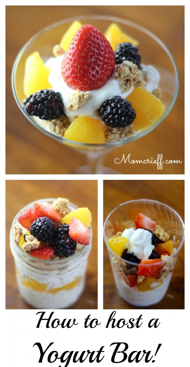 How to host a yogurt bar! A great breakfast idea. Momcrieff