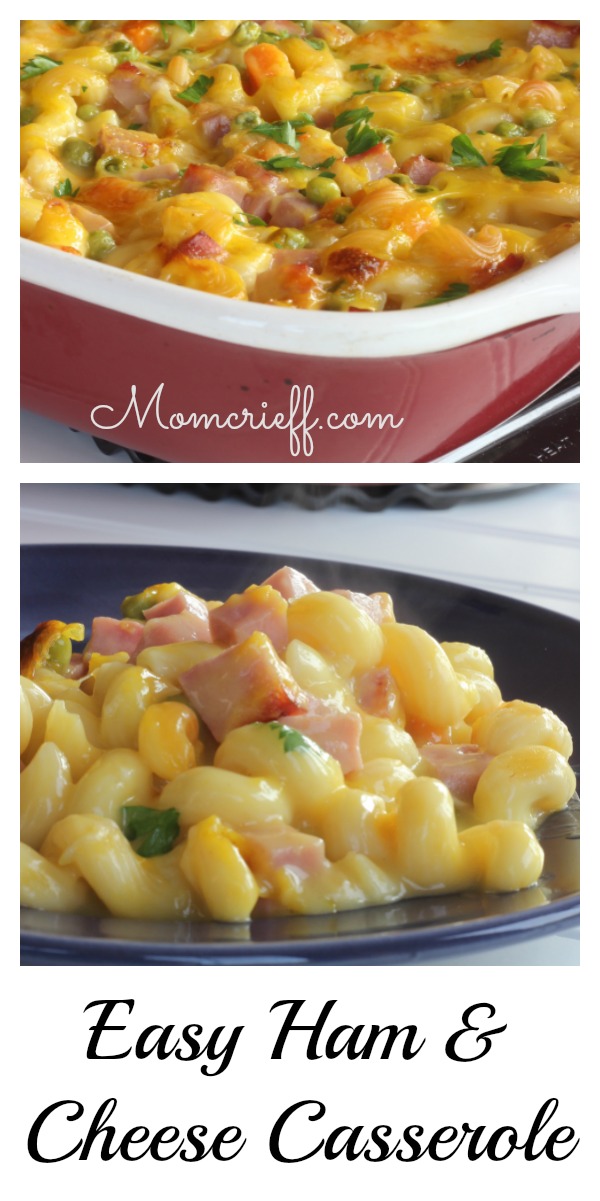 Easy Ham & Swiss Cheese Casserole - Momcrieff