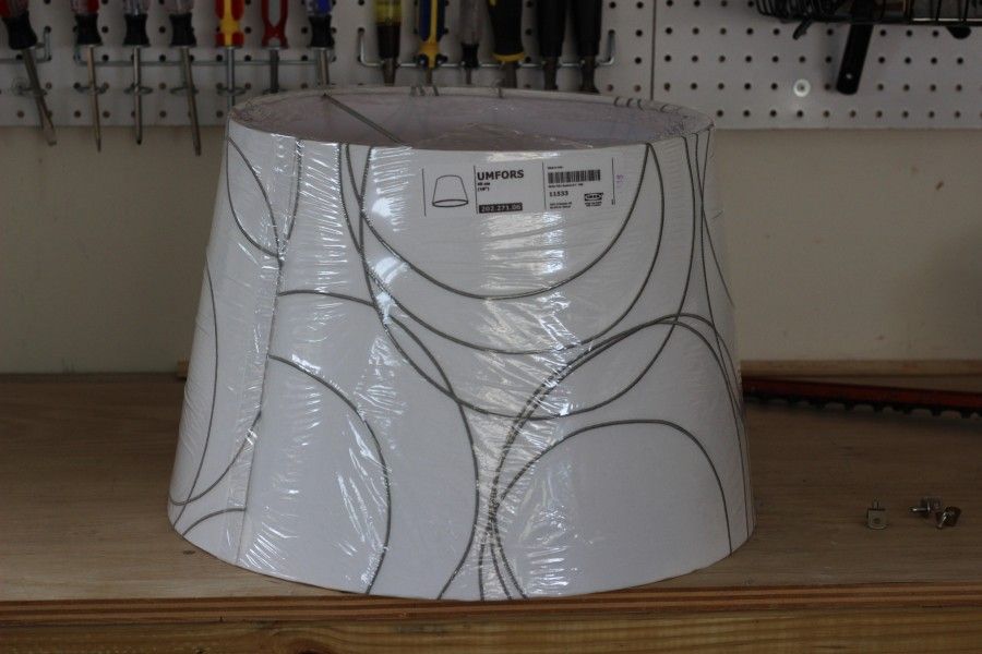 HOW TO CONVERT AN IKEA JARA DRUM PENDANT SHADE TO FIT A LAMP BASE