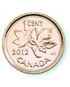 The last Canadian penny was produced on March 2012.