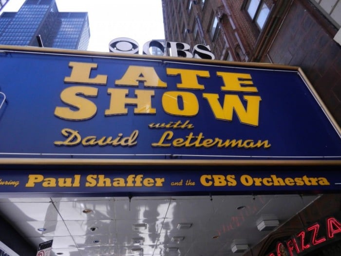 Late Show with David Letterman sign