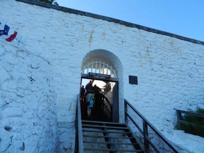 Entrance to Fort Mackinac.