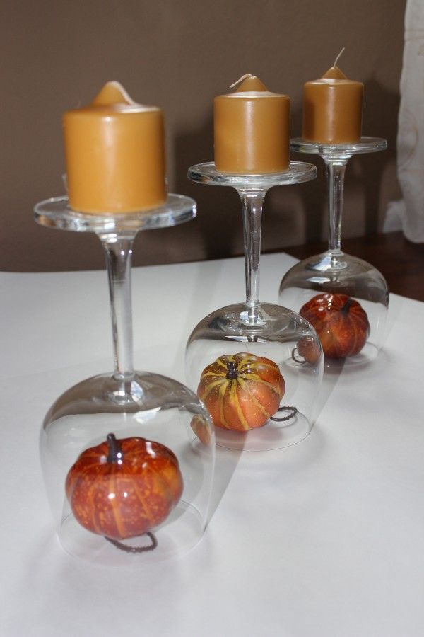 Wine Glass Centerpieces