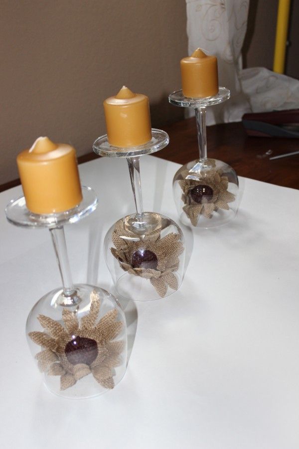 Wine Glass Centerpieces