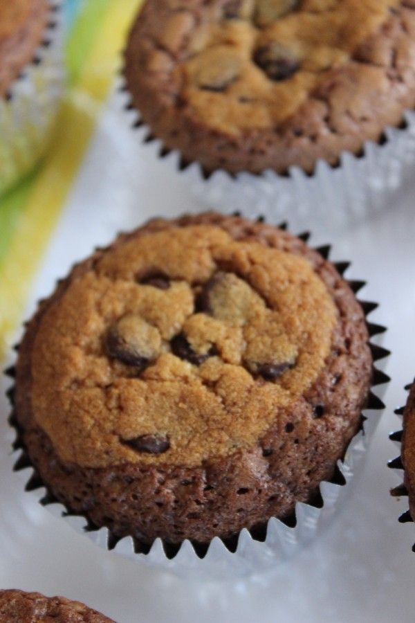 Brookie, a combination of brownie and cookie baked together.