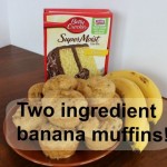 Two ingredient banana muffin.