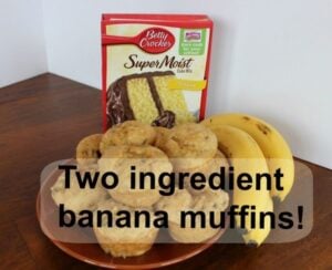 Three part banana muffin.