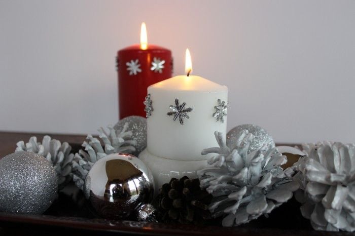 blinged out candles.