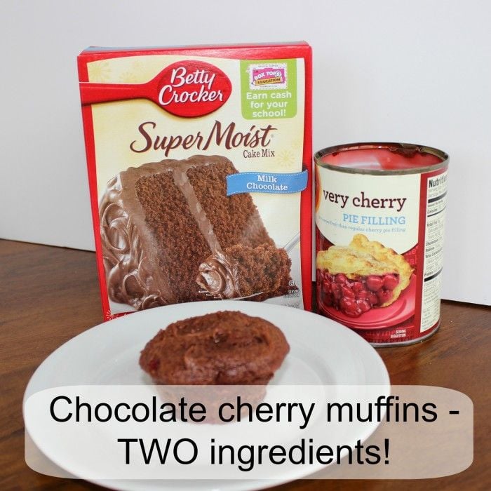 chocolate cherry muffins