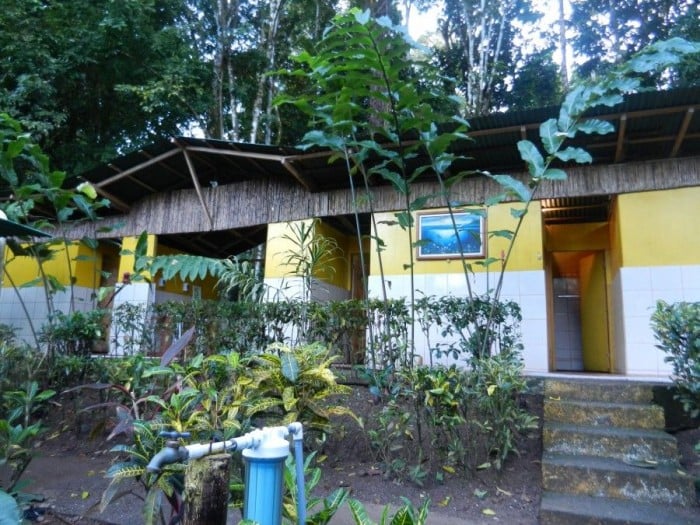 Toilet and shower building.