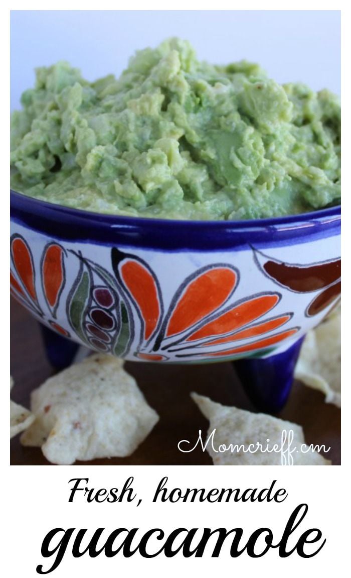 Home made guacamole. Easy to make recipe!