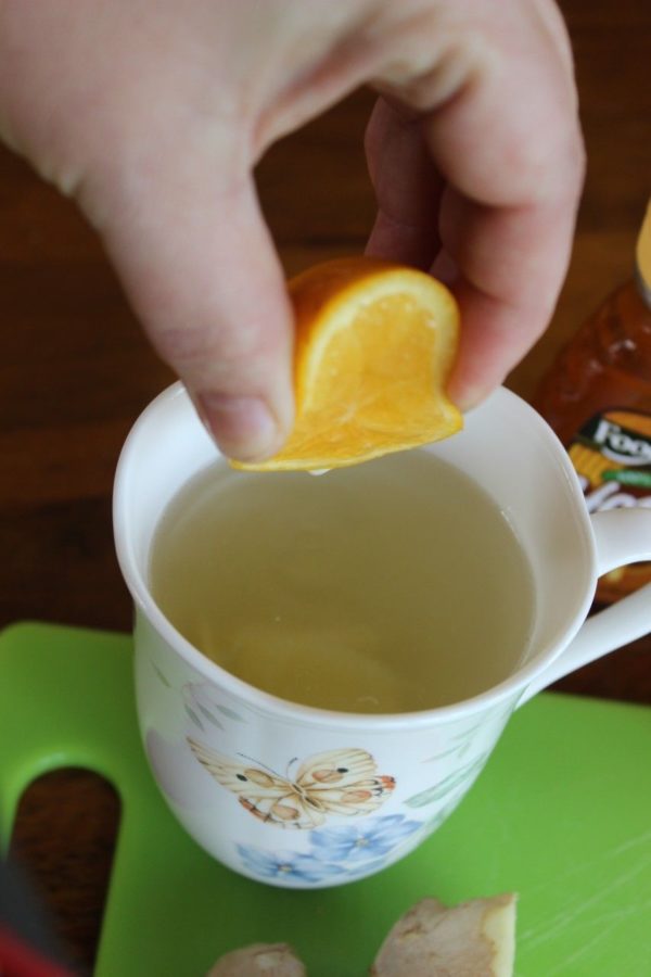 ginger lemon tea with honey