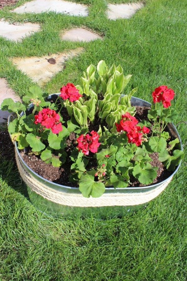 I made six galvanized trough planters that have held up for years