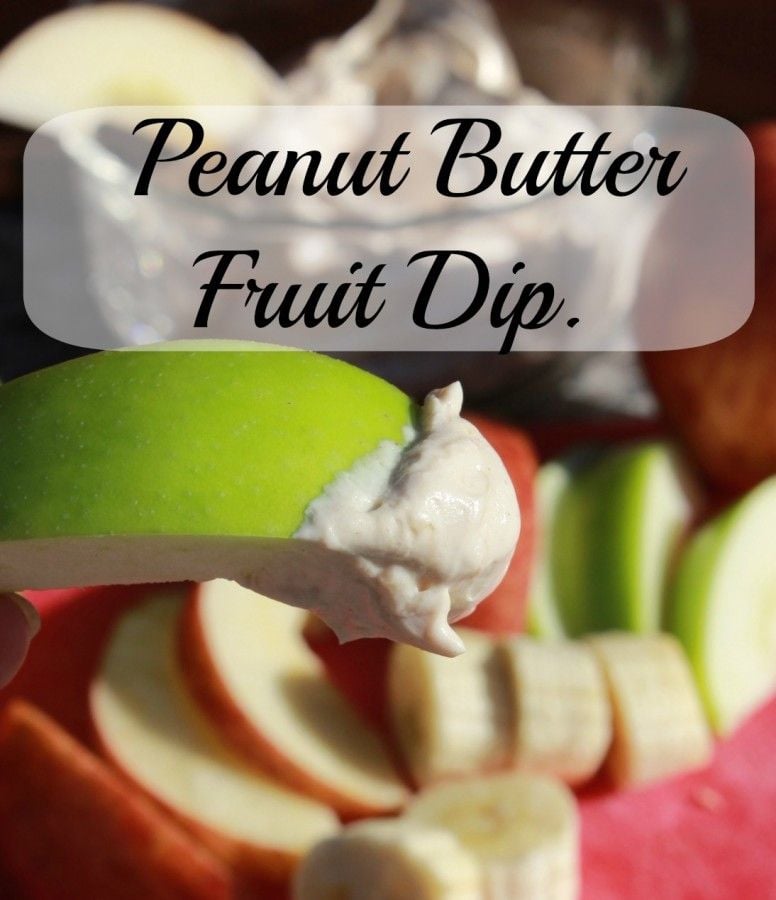 Peanut butter fruit dip