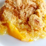 three ingredient peach cobbler