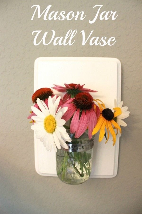 mason jar wall vase
