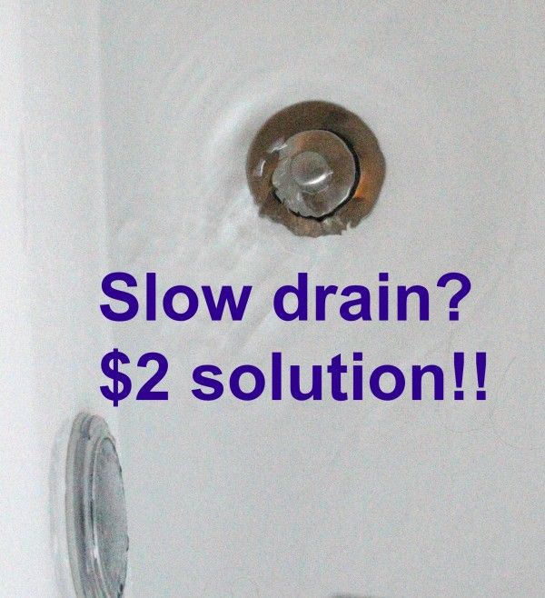 slow drain. .00 solution. Chemical free