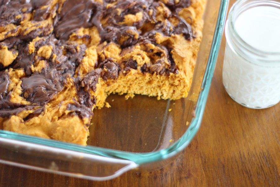 pumpkin nutella squares