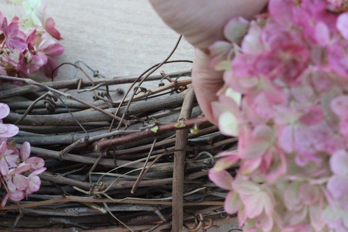 hydrangea wreath