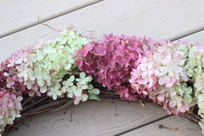 hydrangea wreath