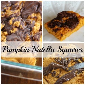 Pumpkin nutella squares. Just three ingredients!