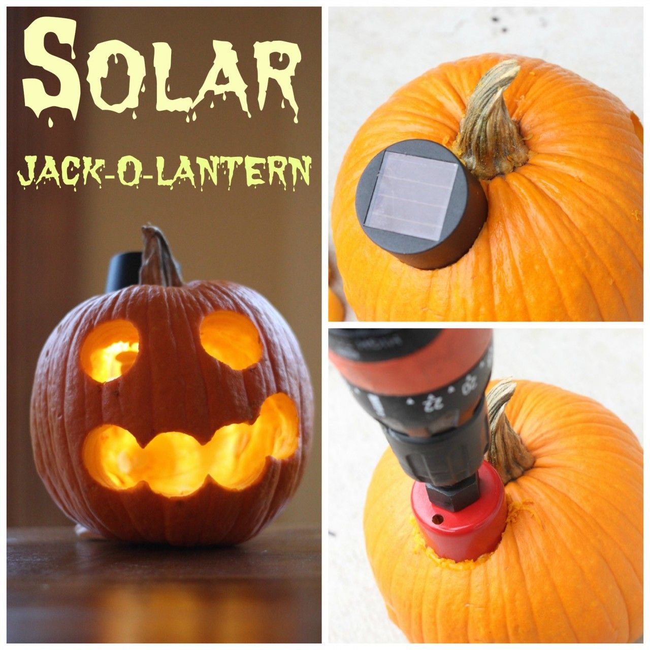 solar jack-o-lantern. A quick and easy tutorial.