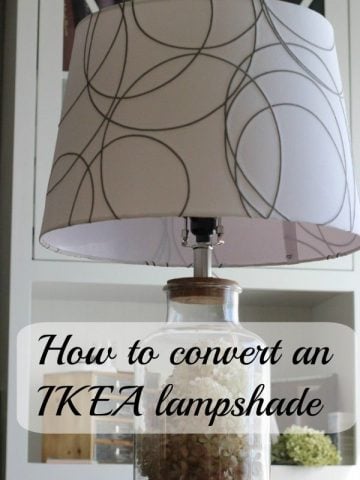 a lamp with an IKEA lampshade
