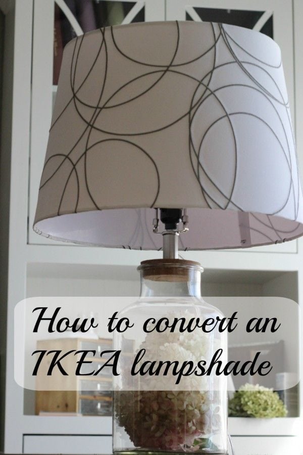 a lamp with an IKEA lampshade