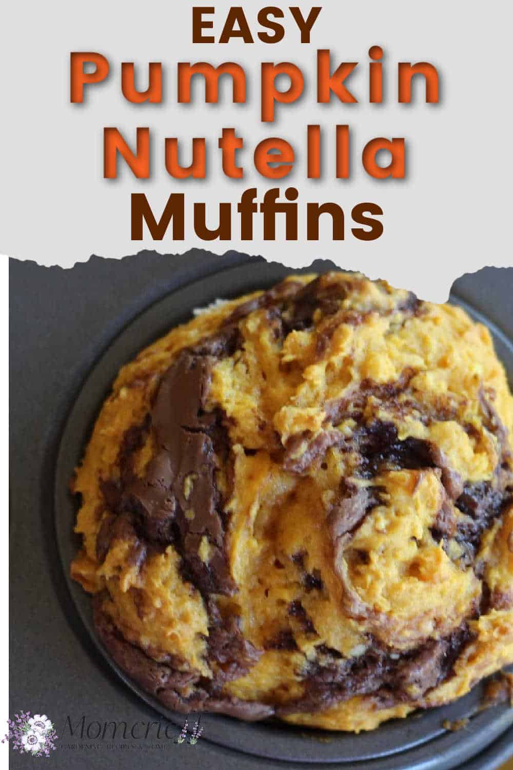 pumpkin muffin with nutella swirl.
