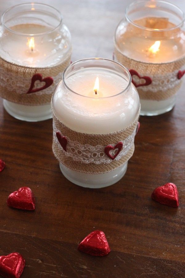 Easy Candle Decorations for Valentines Day - Daily Dish Magazine