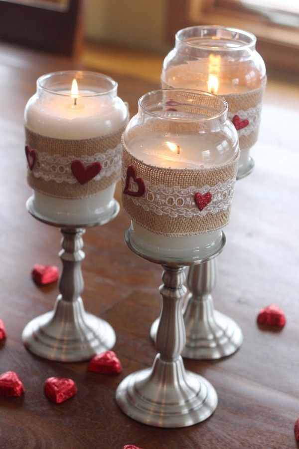 Easy Candle Decorations for Valentines Day - Daily Dish Magazine