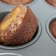 Brookies in muffin tin