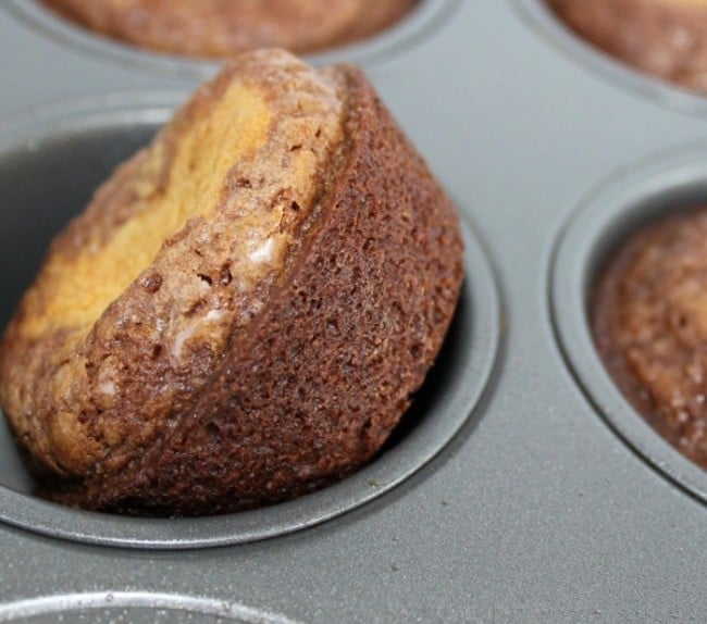 Brookies in muffin tin