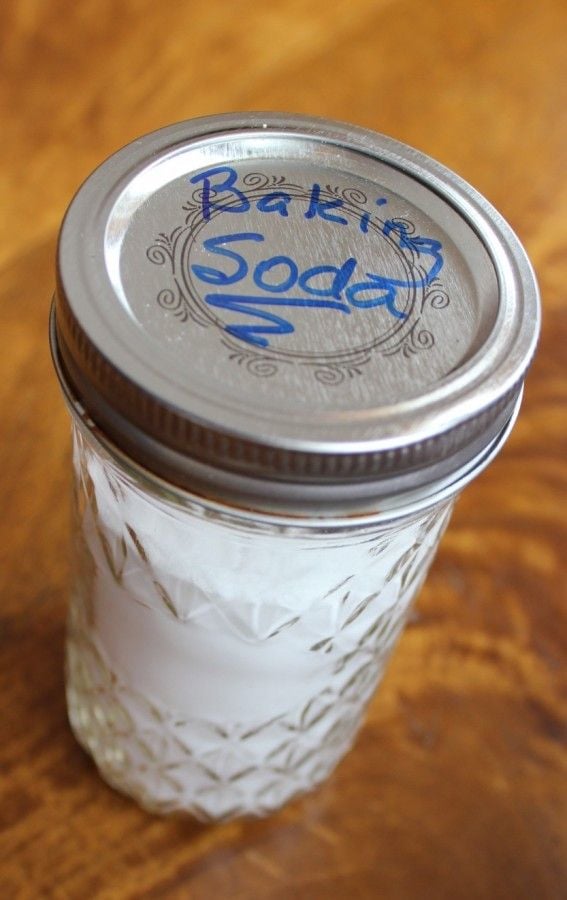 Mason jar storage.