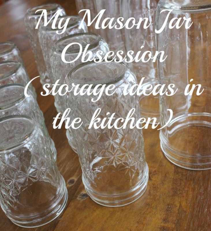 Mason jar storage.