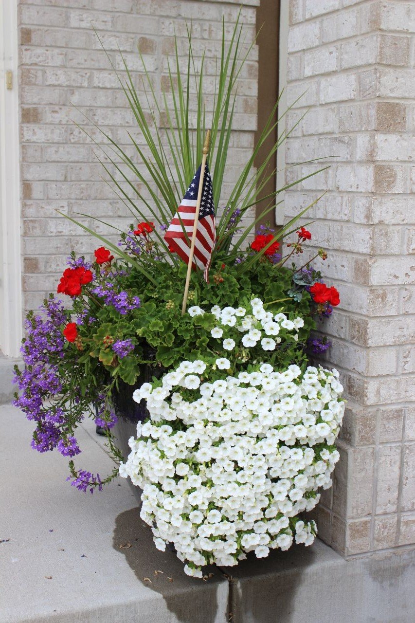 4th of July flower planter