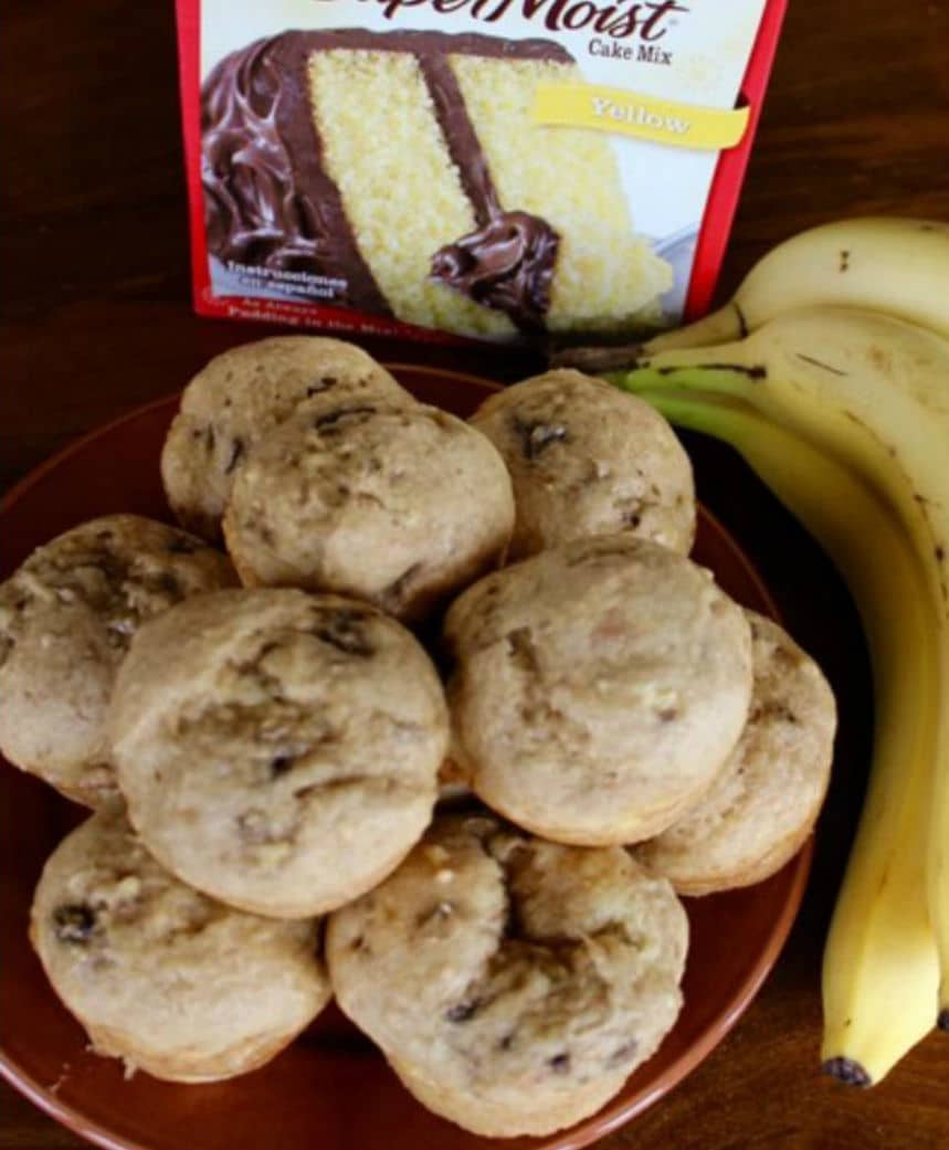 two ingredient banana muffins