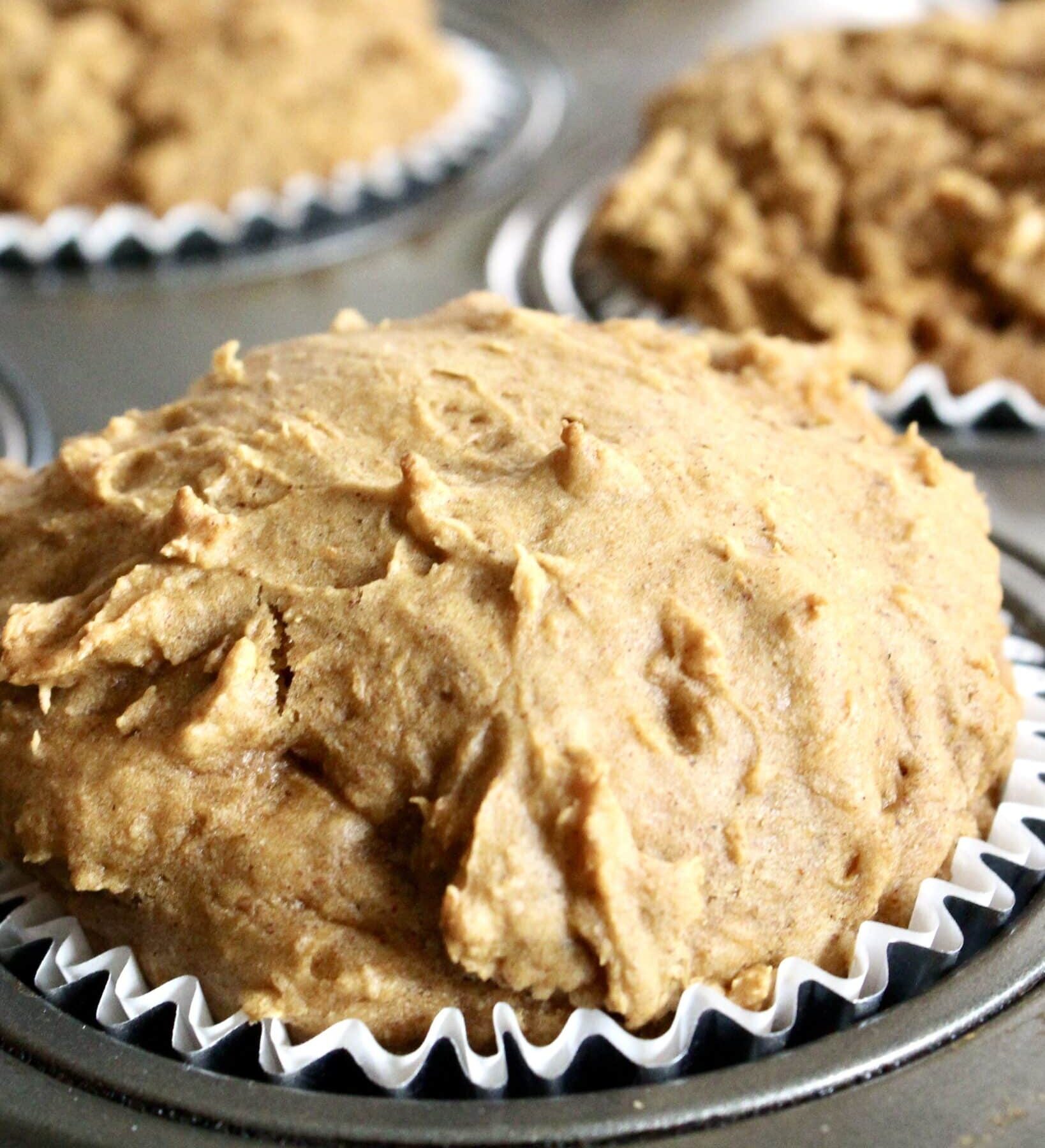 Two ingredient pumpkin spice muffins