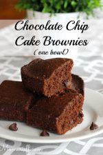 Chocolate chip cake brownies.