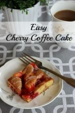 Cherry coffee cake. Quick and easy to make. Tastes fabulous!