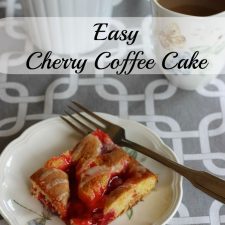Cherry coffee cake. Quick and easy to make. Tastes fabulous!