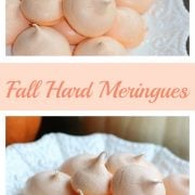 Fall hard meringues. Easy to make! These crunchy, melt in your mouth meringues are wonderful with your coffee, as dessert or for a treat.