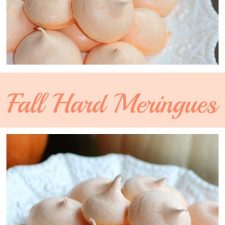 Fall hard meringues. Easy to make! These crunchy, melt in your mouth meringues are wonderful with your coffee, as dessert or for a treat.