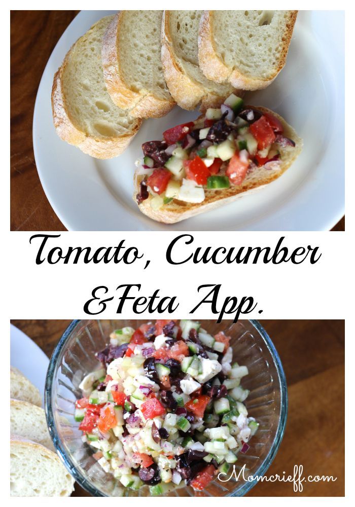 Tomato and Cucumber with Feta Appetizer. - Momcrieff