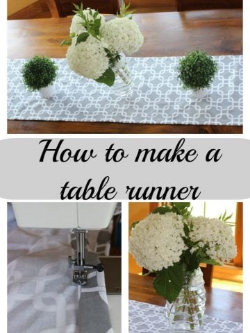 How to sew a simple table runner. It's easy, doesn't take much time and you can make a custom size to fit your table.