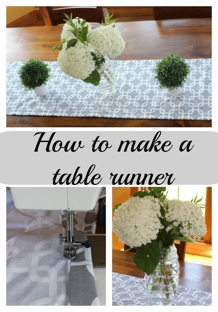 How to sew a simple table runner. It's easy, doesn't take much time and you can make a custom size to fit your table.