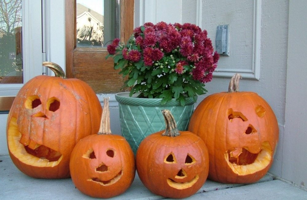 Fall Porch and pumpkins over the years. - Momcrieff