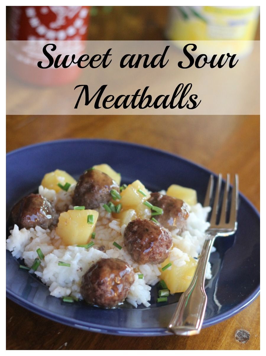 Sweet and sour meatballs. 