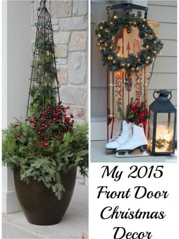 Christmas 2015 front door decor.
