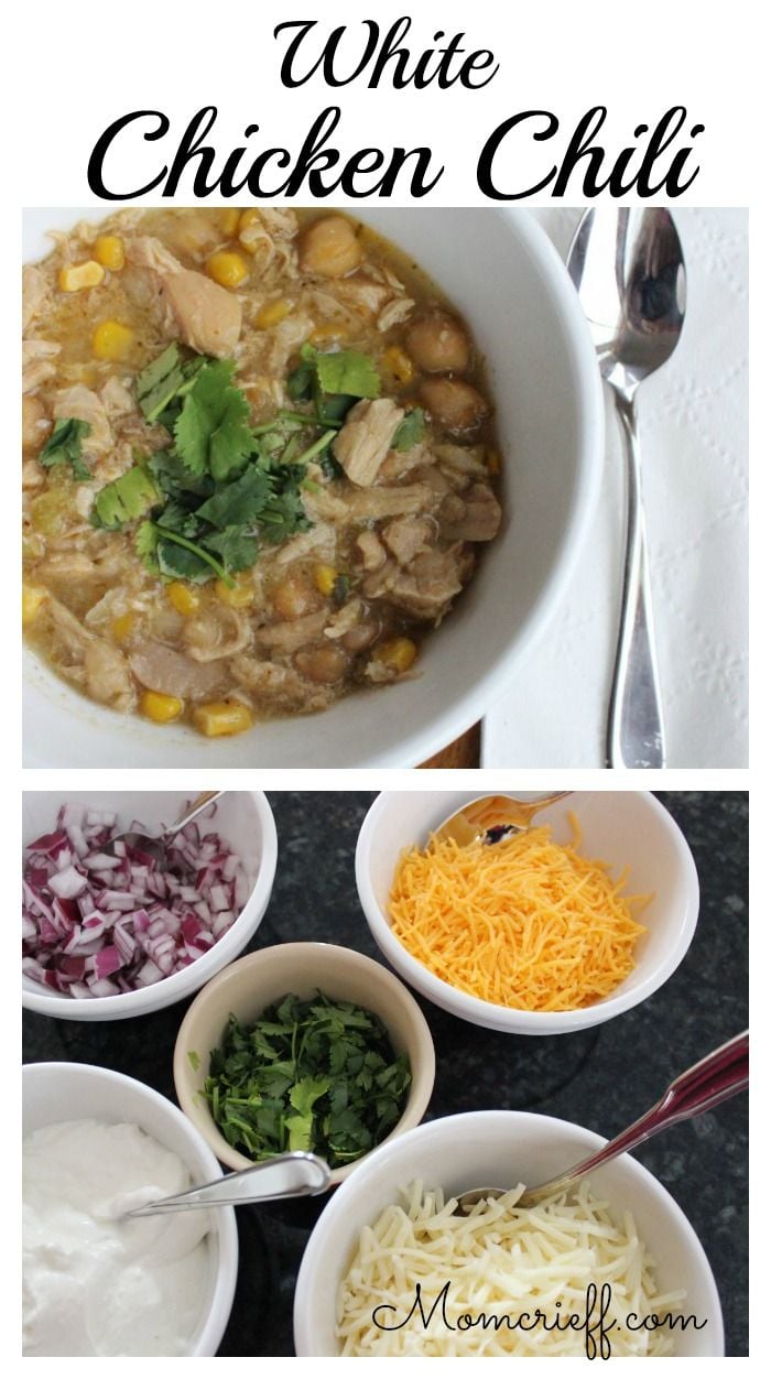 White Chicken Chili. A flavorful, hearty chili. Perfect as a meal!